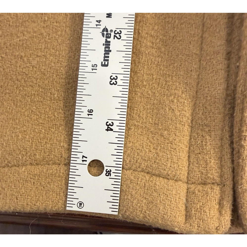 Vintage Abercrombie & Fitch HOODED Camel Color Topcoat Sz S - Fabric made Italy - Picture 11 of 11